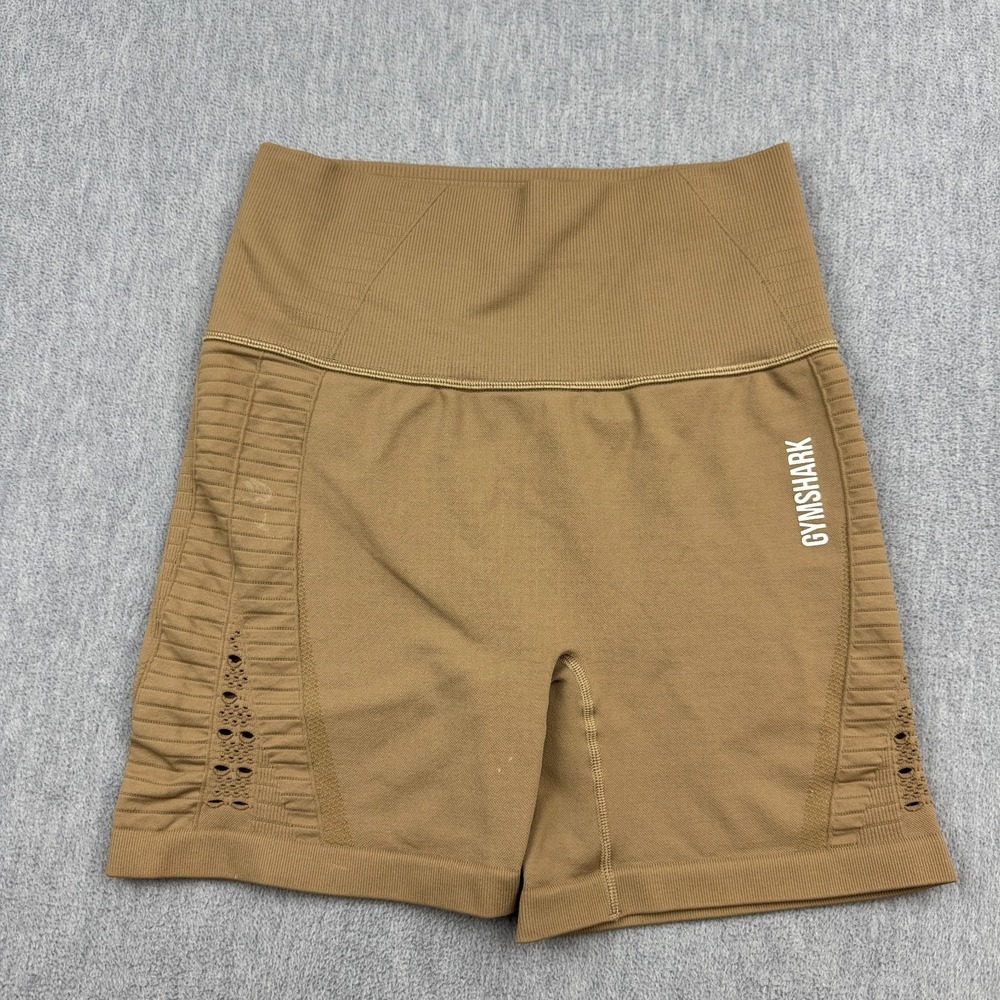 Gymshark Shorts Womens Small Brown Energy Seamless High Waist Yoga Gym Training